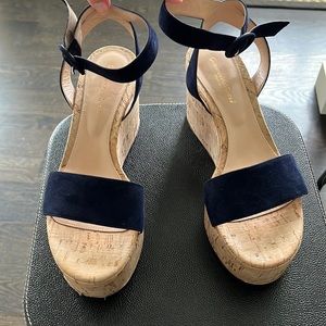 Gianvito Rossi 45 portofino suede wedge sandals